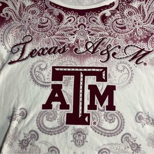 Texas A&M P.Michael women’s three-quarter sleeve decorative jewel front